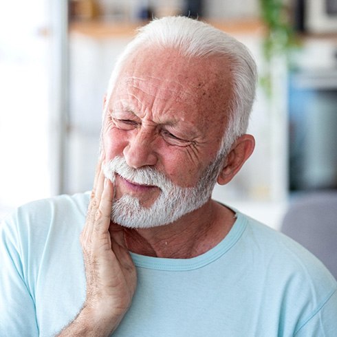 A man with a toothache