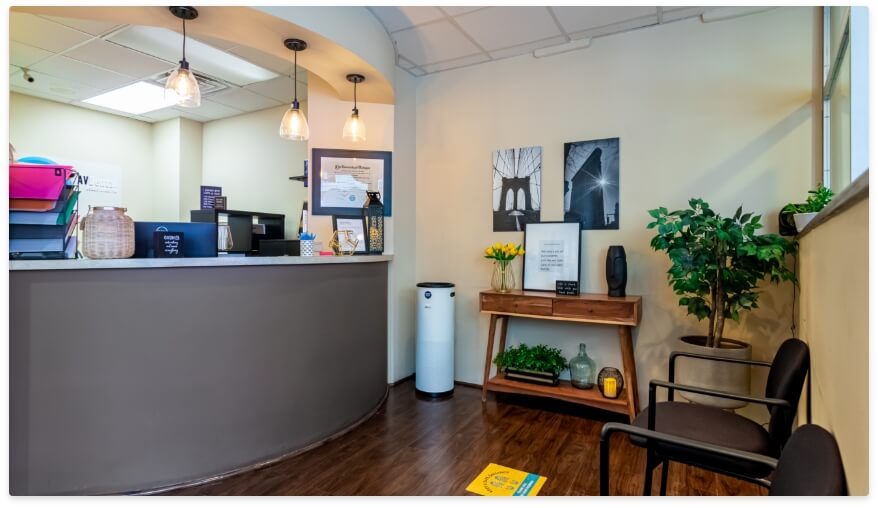 Dental office reception desk