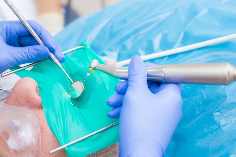 person receiving a root canal